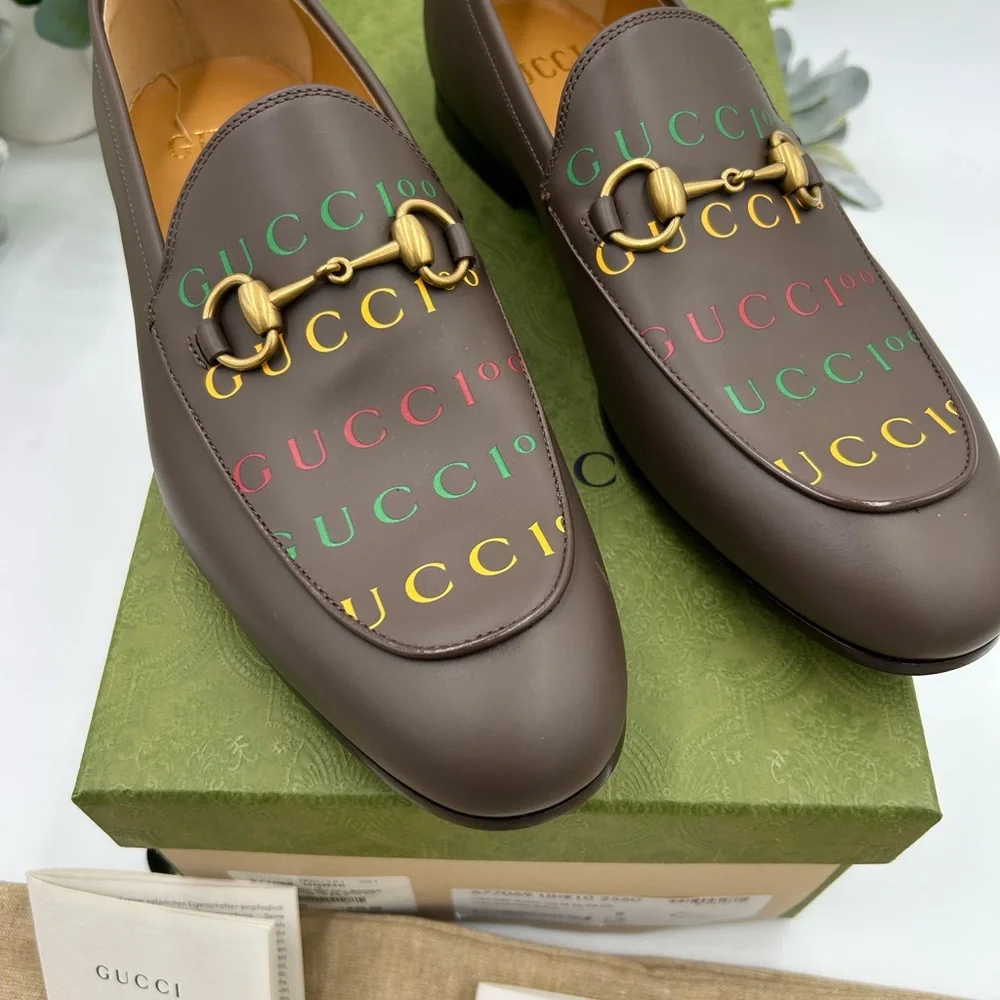 Men's Gucci, Jordaan 100th anniversary horse bit loafer size 8 fits 9 US - Picture 2 of 12